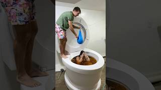 Exboyfriend Played Mean Prank On Me In The Worlds Largest Toilet Orange Pool #Shorts
