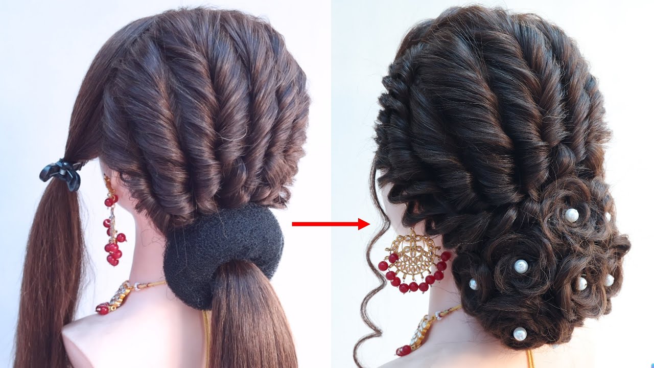 brilliant hairdo for gown dress | new hairstyle