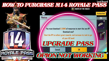How to Purchase M14 Royal Pass in BGMI - BGMI M14 RP Upgrade Pass Option Not Working?