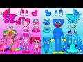 WOW! Blue OR Pink Mother? - Mommy Long Legs and Kind Huggy Wuggy | Paper Dolls Story Animation