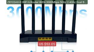 Z8103AX-D WiFI 6 Router Wifi6 3000Mbps 5Ghz 2.4Ghz Dual Ban... — Top Pick 2026 | Unbeatable Price!
