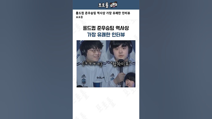 롤드컵 준우승팀 역사상 가장 유쾌한 인터뷰ㅋㅋㅋㅋ