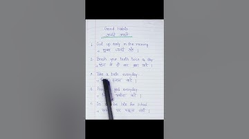 Good Habits||5healthy Habits||Good habits in English and Hindi||Good manners||Good habits for kids||