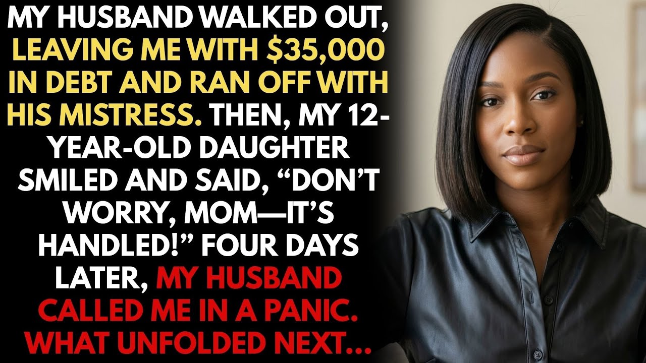 He Left Me $35k In Debt For His Mistress, Then My 12-Year-Old Daughter Destroyed Him