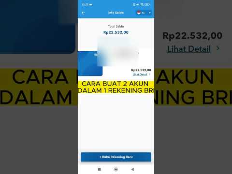 HOW TO CREATE 2 ACCOUNTS IN 1 BRI ACCOUNT Shorts Bri 