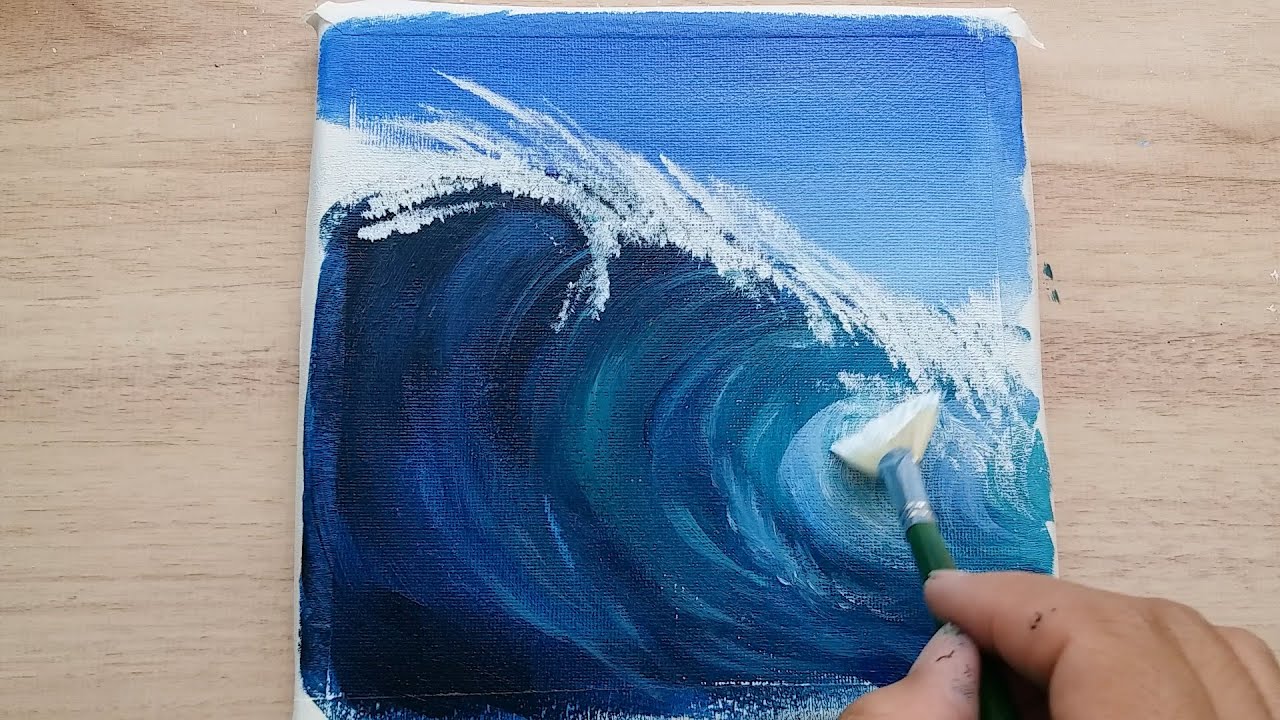 ocean waves painting easy