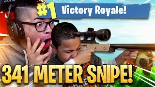 WORLD RECORD LONGEST SNIPE EVER IN FORTNITE BY A 9 YEAR OLD KID! OMG NO WAY! FORTNITE BATTLE ROYALE!