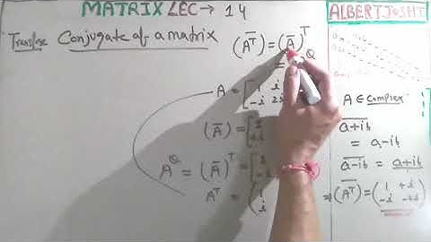 Transpose conjugate of a matrix | GATE mathematics | engineering mathematics | matrix