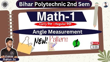 bihar polytechnic 2nd semester math-1|Trigonometry Introduction|sbte bihar 2nd semester|H2O STUDY|