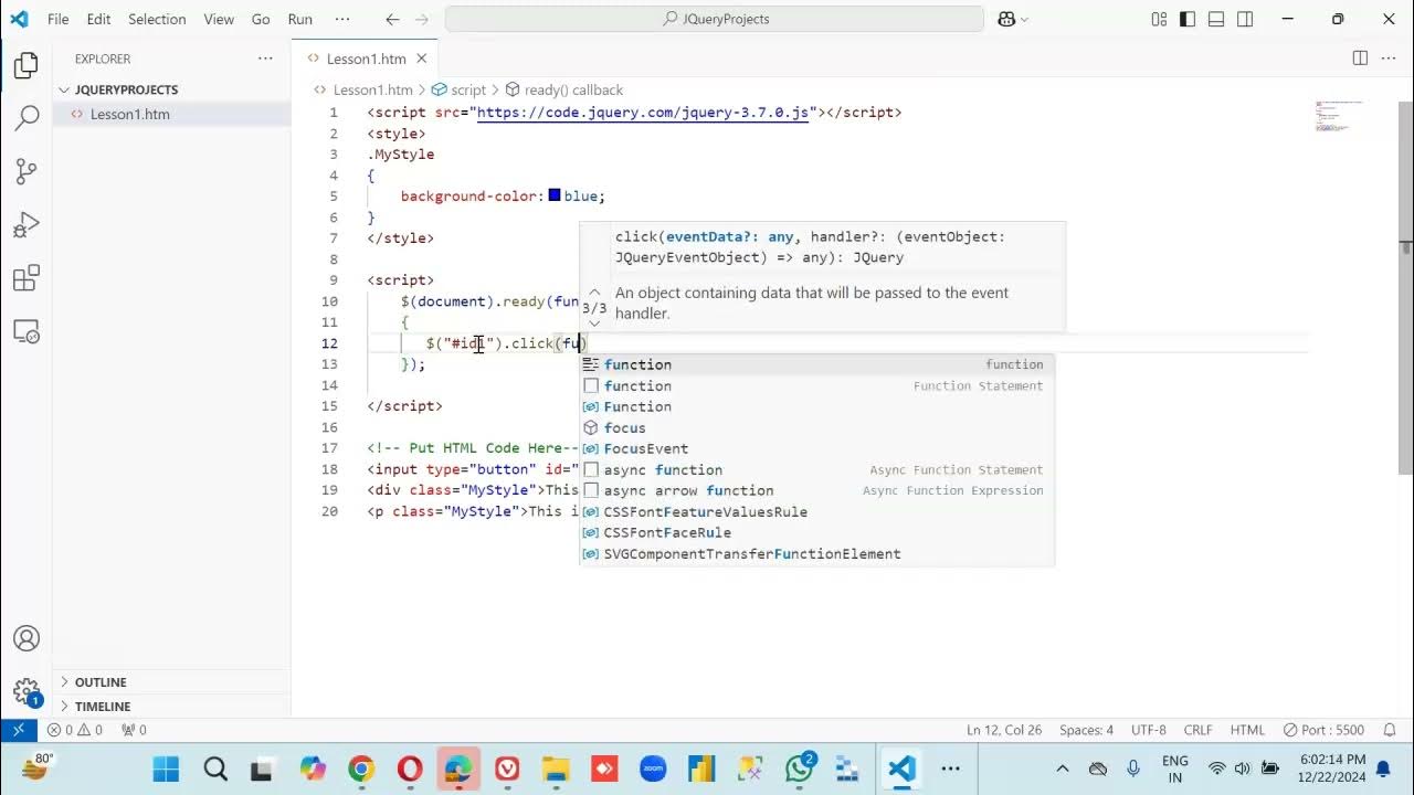 Lesson30- removeClass - JQuery 1000 Videos - YouTube