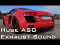 Audi R8 V8 ASG Exhaust - Sound Acceleration Onboard Autobahn [0-297 Km/h]