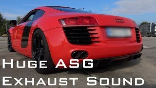 Audi R8 V8 Asg Exhaust - Sound Acceleration Onboard Autobahn [0-297 Km/H]