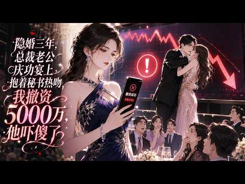 隱婚三年,總裁老公慶功宴抽中「向老婆表白5分鐘」他轉身抱住秘書上台熱吻。我在台下低頭終止投資撤走5000萬,身後大螢幕投屏撤資成功,他在2000下屬面前瞬間失聲#復仇#情感#爽文#大女主