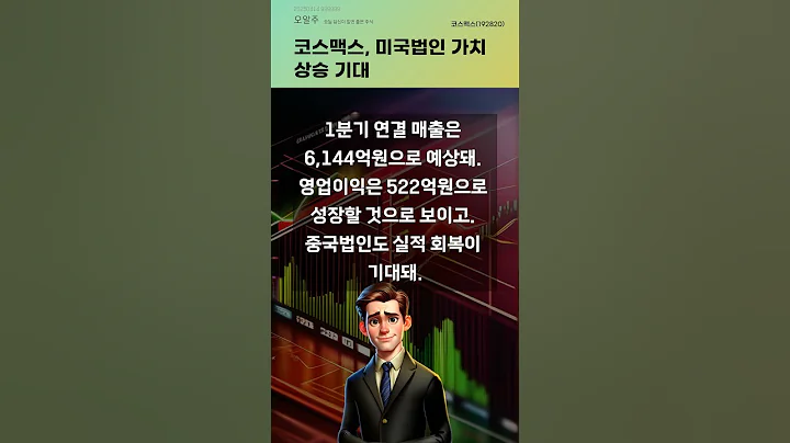 코스맥스, 미국법인 가치 상승 기대 #20250414#주식#증권정보#주식정보