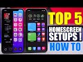 Top 5 - iOS 14 Home Screen Setups (HOW TO Make Them)
