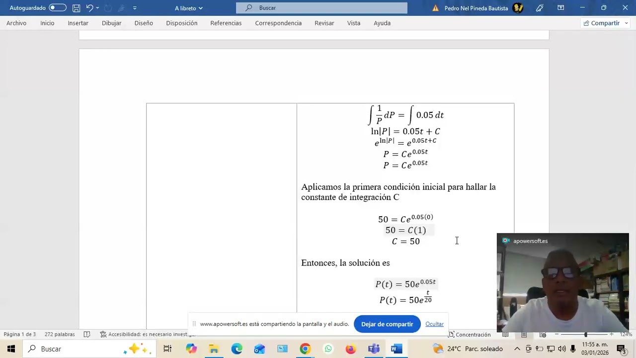 EJERCICIO 4   Problema Aplicado Integral