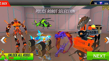 Multiple Robot Transform 2022: Red Car Robot Action Battle Safe City - Android iOS Gameplay