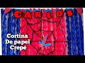 Decoración de Spiderman /😊Cortina de papel crepe🎈/ adorno de pared/Crepe Paper Fringe Curtain 😉