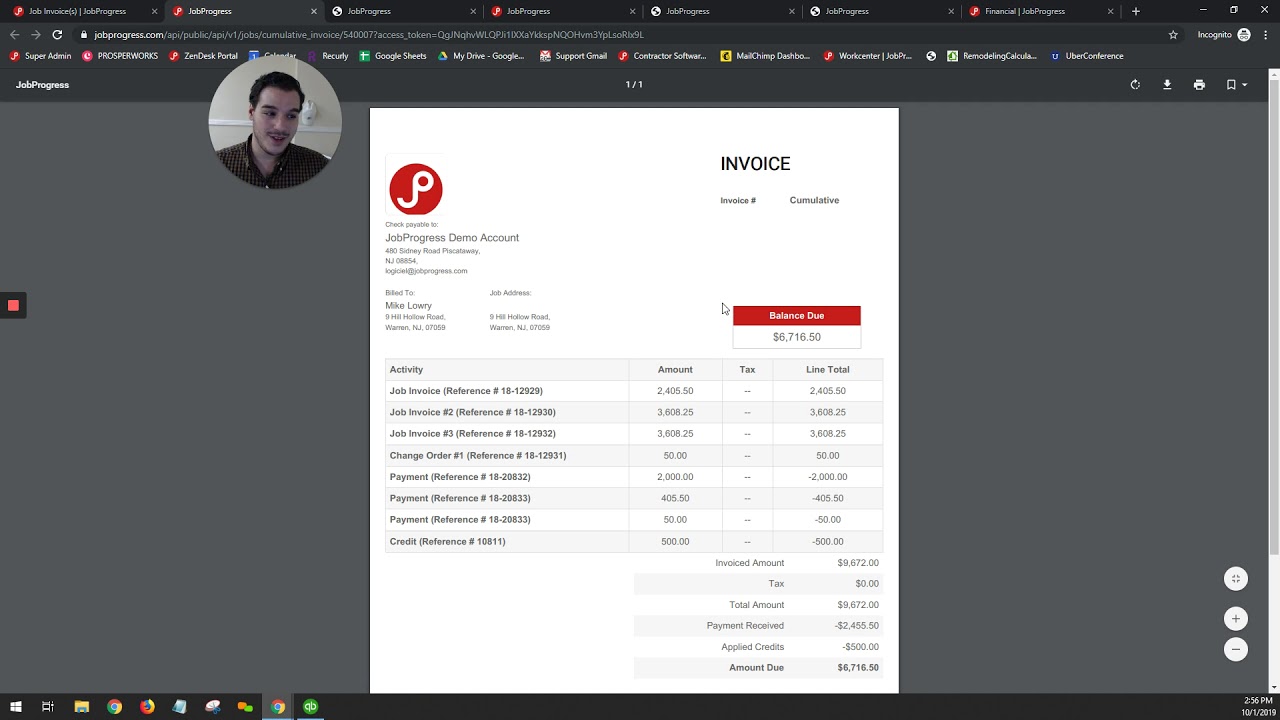 JobProgress Financials