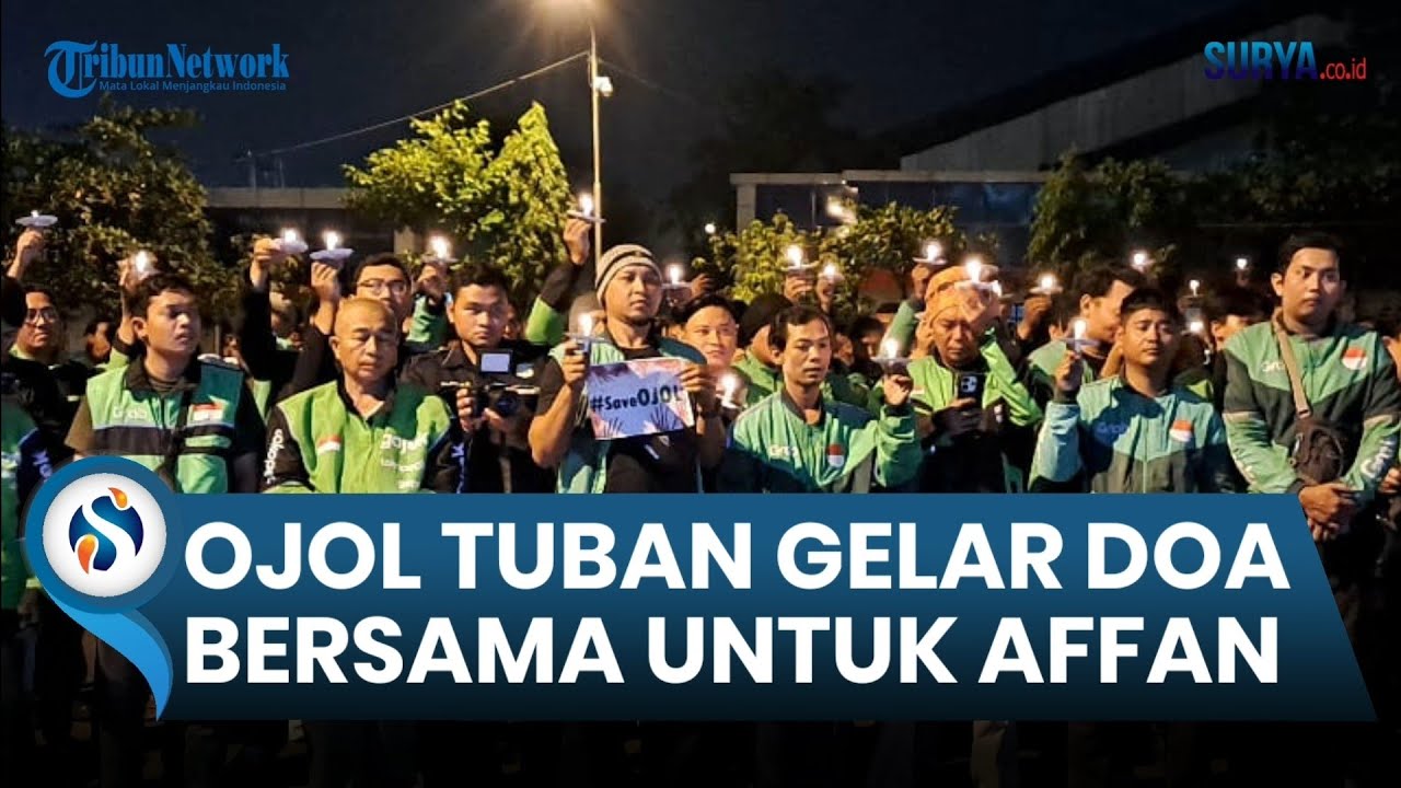 Ojol Tuban Gelar Doa Bersama, Tuding Kematian Rekan di Jakarta Akibat Arogansi Aparat