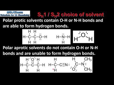 วีดีโอ: เหตุใดตัวทำละลาย aprotic แบบมีขั้วจึงดีสำหรับ sn2