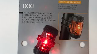 Busch & Müller LED Dioden Rücklicht IXXI nur 35g Aufladbar per USB B&M StVZO 