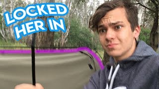 Prank Wars While Camping Locked In Tent - Funny Zip Tie Prank