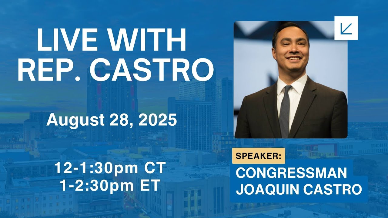LIVE with Rep. Joaquin Castro - YouTube