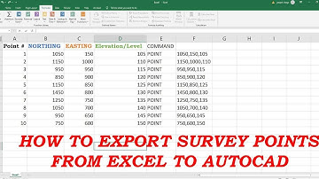 How to import Survey points from excel spreadsheet into Autocad