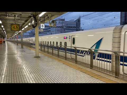 N700系 東海道新幹線浜松駅を発車するひかり