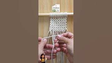 COMO FAZER UM LINDO PADRÃO DE MACRAMÉ #art #handmade #macrame #tutorial #driativaensina