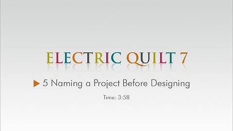 05 Naming a Project Before Designing - EQ7 Help