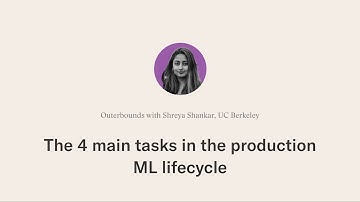 The 4 main tasks in the production ML lifecycle