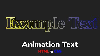 Анимированный текст используя HTML & CSS || Animation Text using HTML & CSS