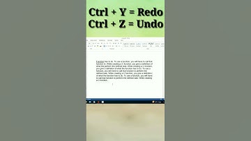 Ctrl + Y ||Ctrl + Z⌨️💻#shorts #computer shortcut