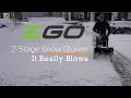 EGO 2-Stage  Electric Snow Blower SNT2405 - Finally Putting it to Work