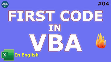 Writing First Code to #Excel VBA🔥 | Beginners tutorial in English | #Macro MasterMind – 04