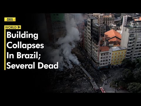 Watch: Brazil building collapses like house of cards; Several dead and others missing