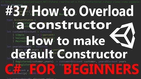 How we do constructor overloading and make default constructor in C #