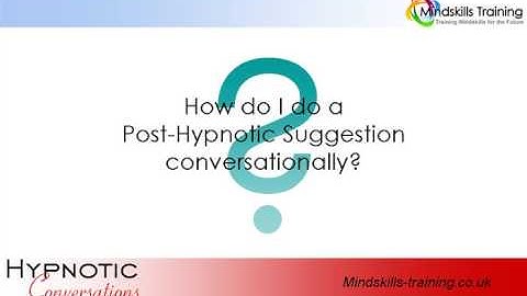 Suggestion at a distance - create precise post-hypnotic effects with a light touch