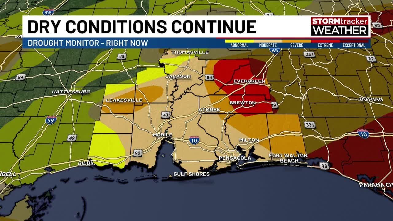 Drought deepens along the Gulf Coast: Can upcoming rainfall finally provide a change?