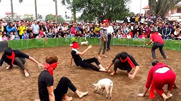 Cười buốt ruột với trò.Bịt mắt bắt lợn trò chơi dân gian Việt Nam