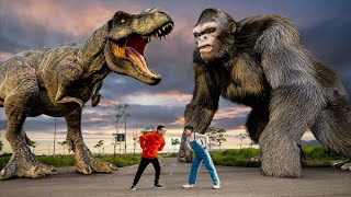 Most Dramatic T-rex Attack | King Kong Vs T-rex | Jurassic Park Fan-Made Film | Teddy Chase screenshot 5