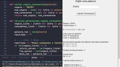 Calculadora de Permutações Simples e Composta | Sistema Completo em Python