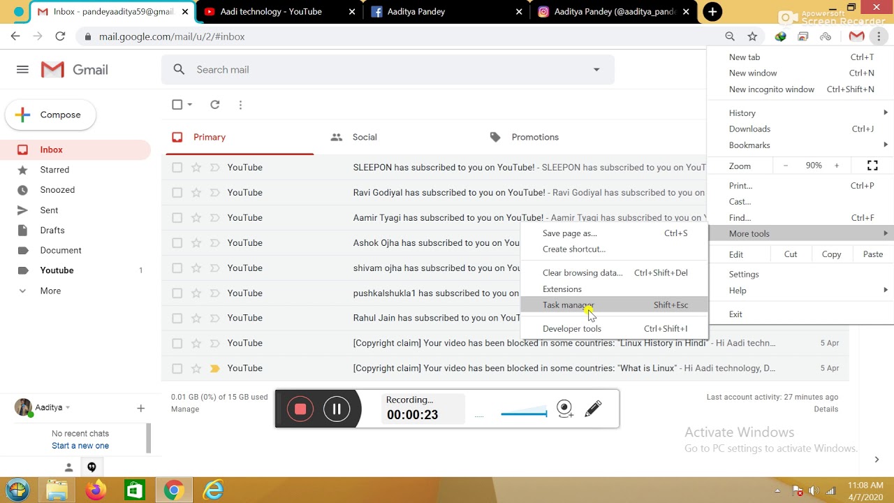 How to see all running process in Google Chrome. - YouTube