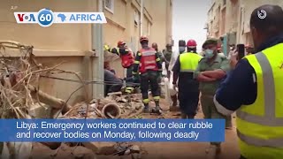 VOA 60: Emergency Workers in Libya Continue Recovery Efforts and More