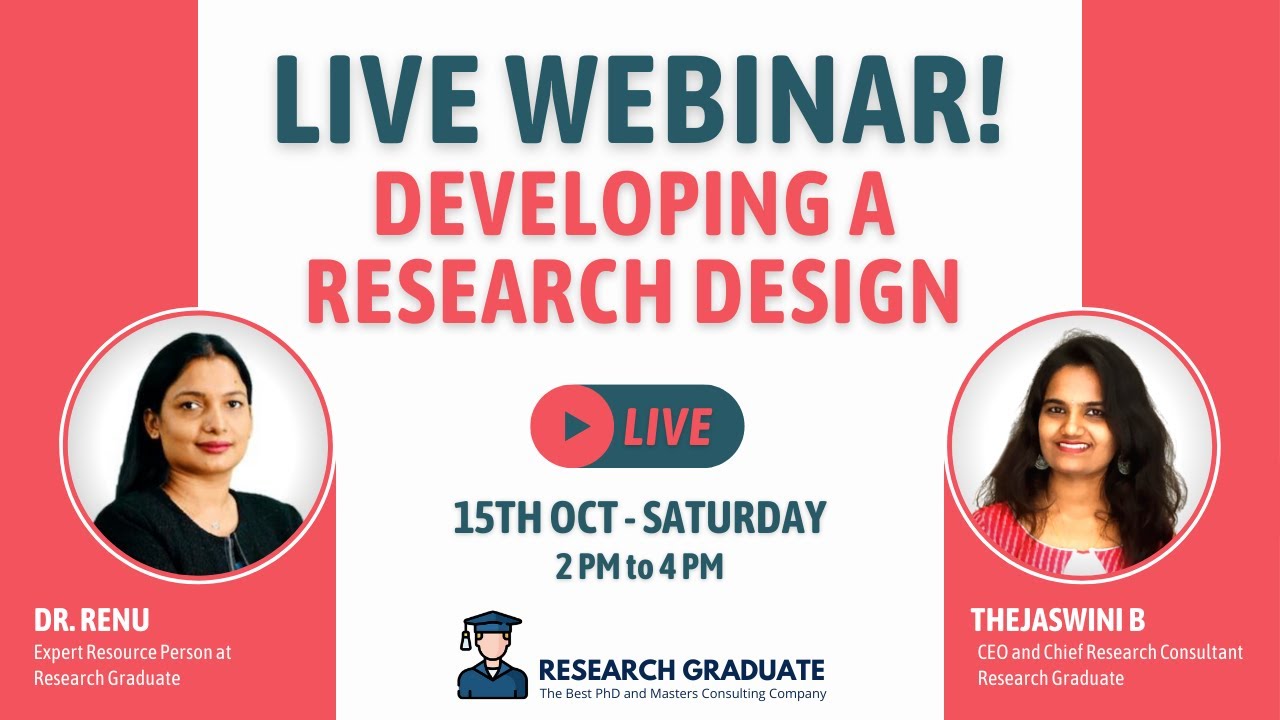 Live Webinar on How to Develop a Research Design | Dr. Renu from ...