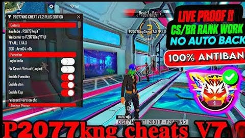 P2077KNG CHEAT V7.2 | ALL SERVER WORKING | OB50 UPDATE CS | BR RANK WARKING MOD MENU 100% SAFE |