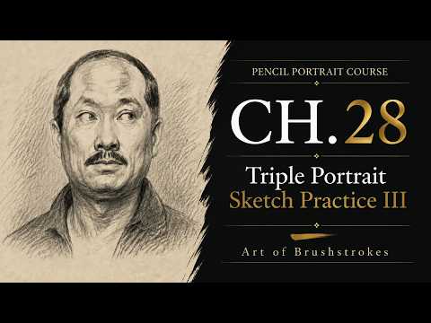 CH.28: Male Portrait Sketch — Shape, Proportions & Controlled Pencil Values