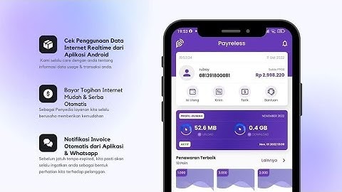 Demo Aplikasi Android Payreless Untuk Pelanggan - Mitra ISP dan RT RW Net Indonesia